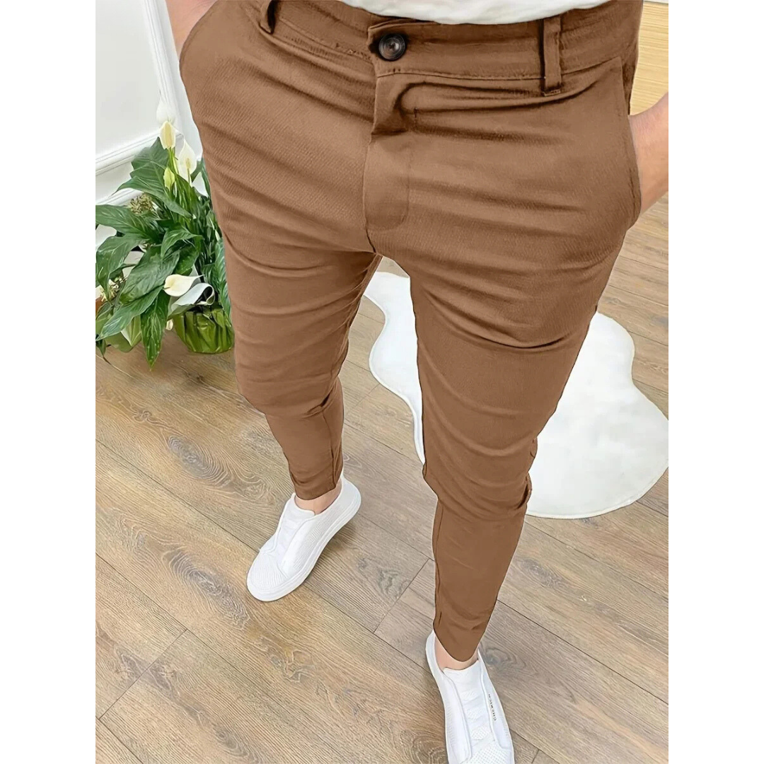 Pantalón Vestir Hombre Corte Clásico Formal