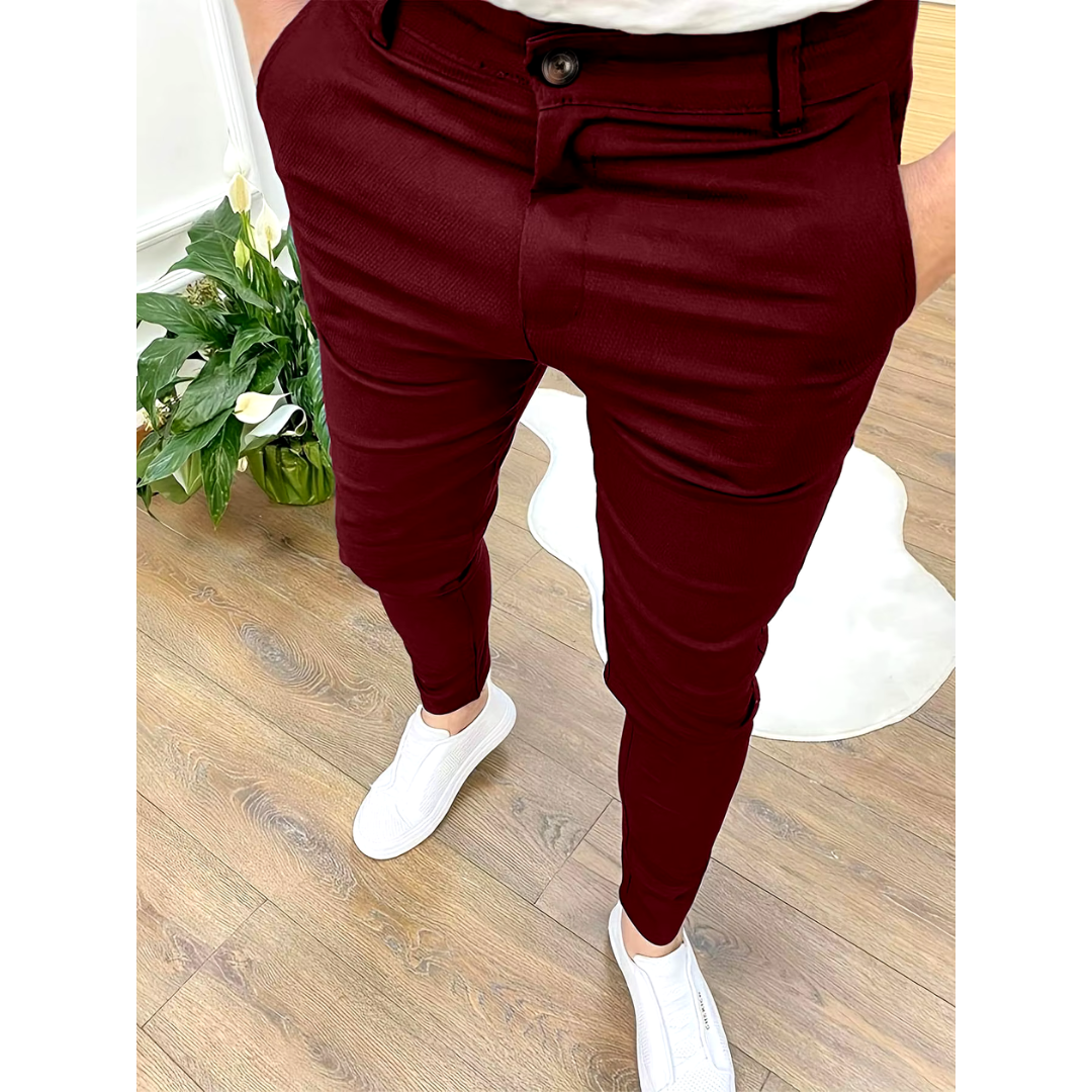 Pantalón Vestir Hombre Corte Clásico Formal