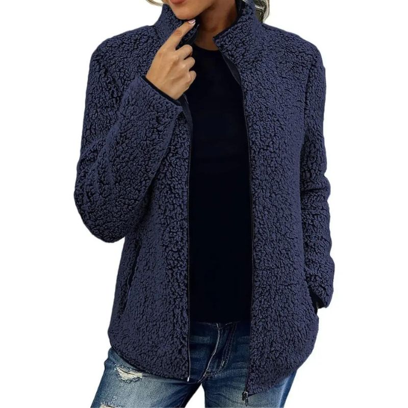 Chaqueta Mujer Forro Polar Invierno Ajuste Confortable