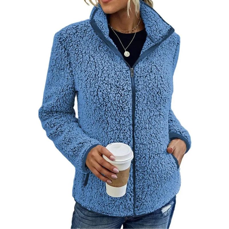 Chaqueta Mujer Forro Polar Invierno Ajuste Confortable