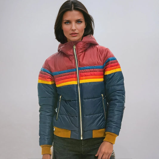 Abrigo Acolchado Mujer Puffer Invierno Diseño Retro - Mavetta