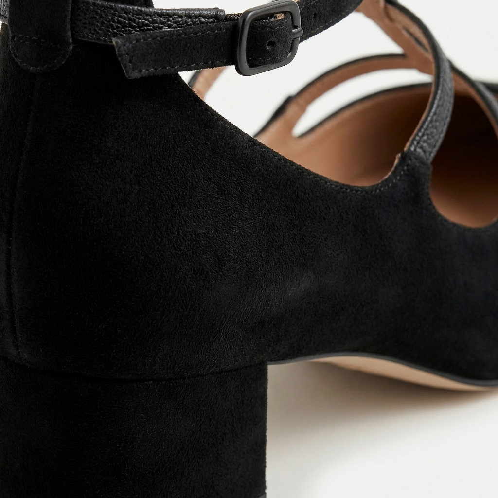 Zapatos Mujer Tiras Punta Afilada Tacón Bloque