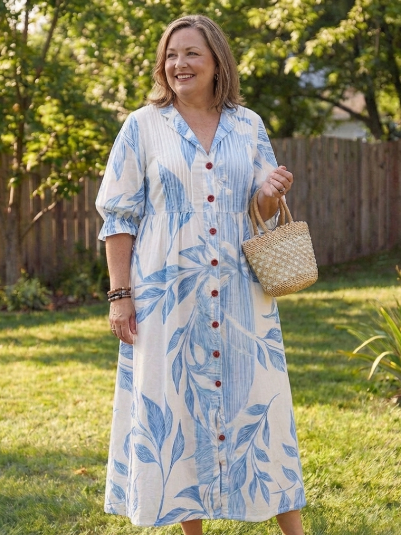Vestido maxi mujer de tela ligera y corte fluido