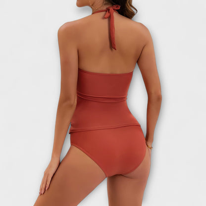 Bañador Mujer de Una Pieza Diseño Sólido Ajuste Clásico