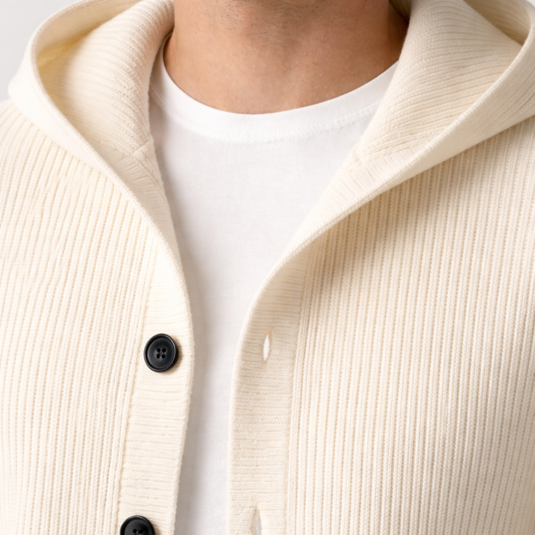 Chaqueta de punto hombre comodidad diaria ajuste relajado