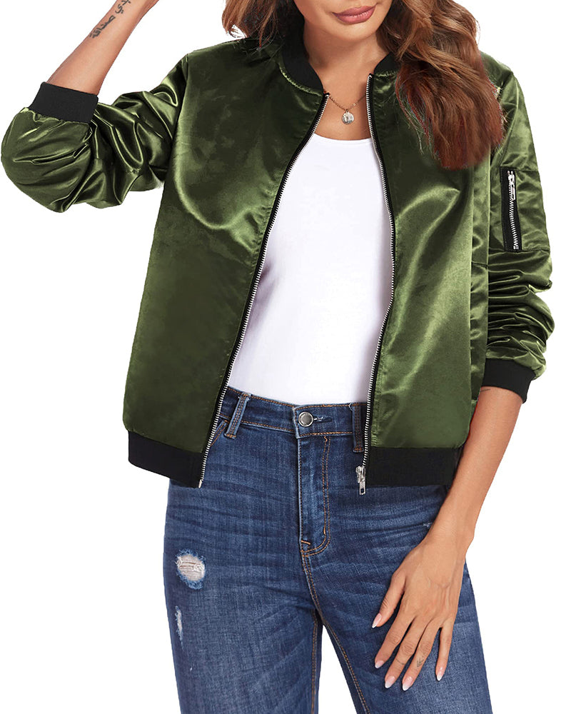 Cazadora Bomber Mujer Transpirable Corte Relajado