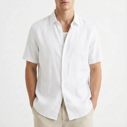Camisa Casual Hombre Algodón Botones