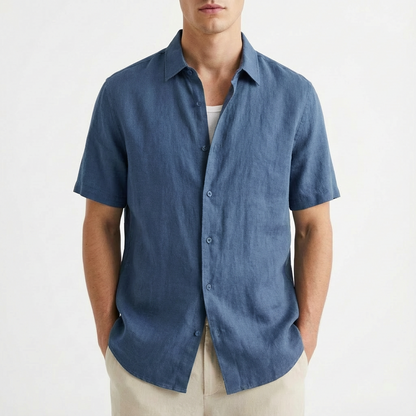 Camisa Casual Hombre Algodón Botones