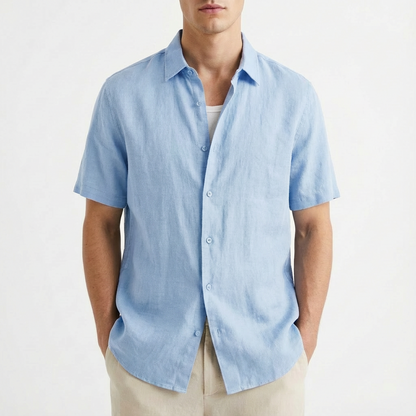 Camisa Casual Hombre Algodón Botones