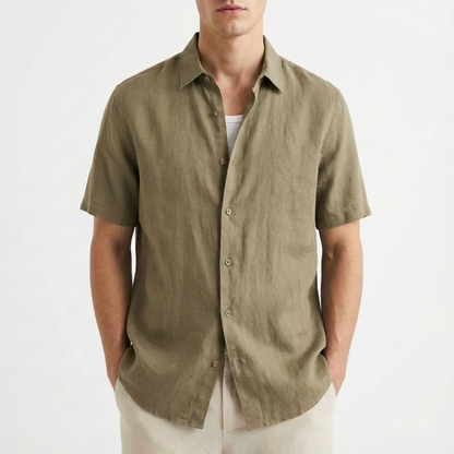 Camisa Casual Hombre Algodón Botones