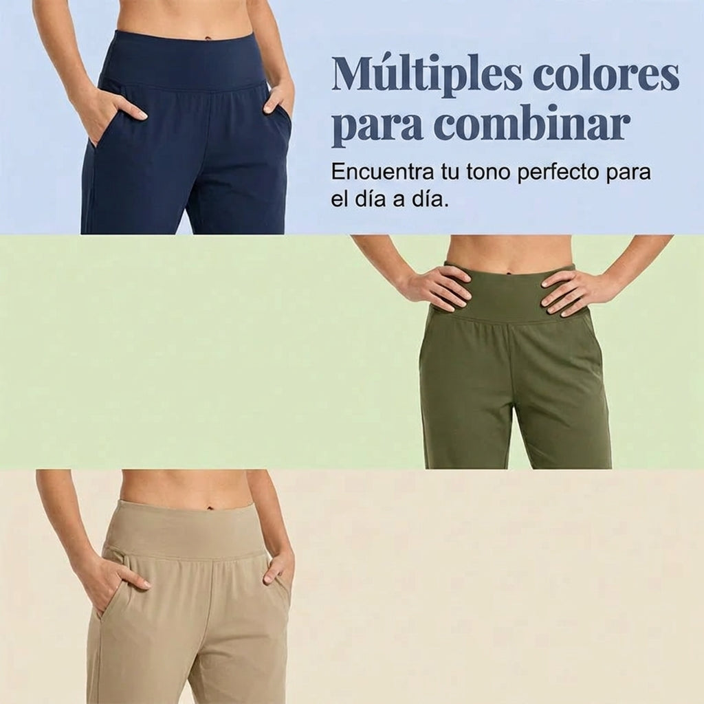 Pantalones Yoga Mujer Efecto Moldeador Ajuste Elegante