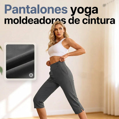 Pantalones Yoga Mujer Efecto Moldeador Ajuste Elegante