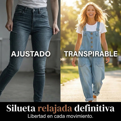 Mono Mujer Vaquero Holgado con Bolsillos