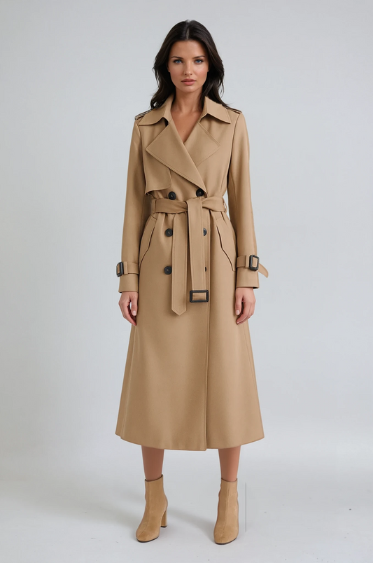 Abrigo Trench Mujer Invierno con Cinturón Ajustable - Mavetta