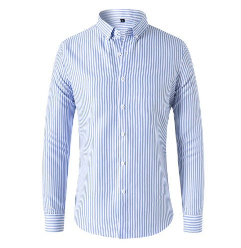 Camisa Hombre Algodón Corte Entallado Rayas Verticales