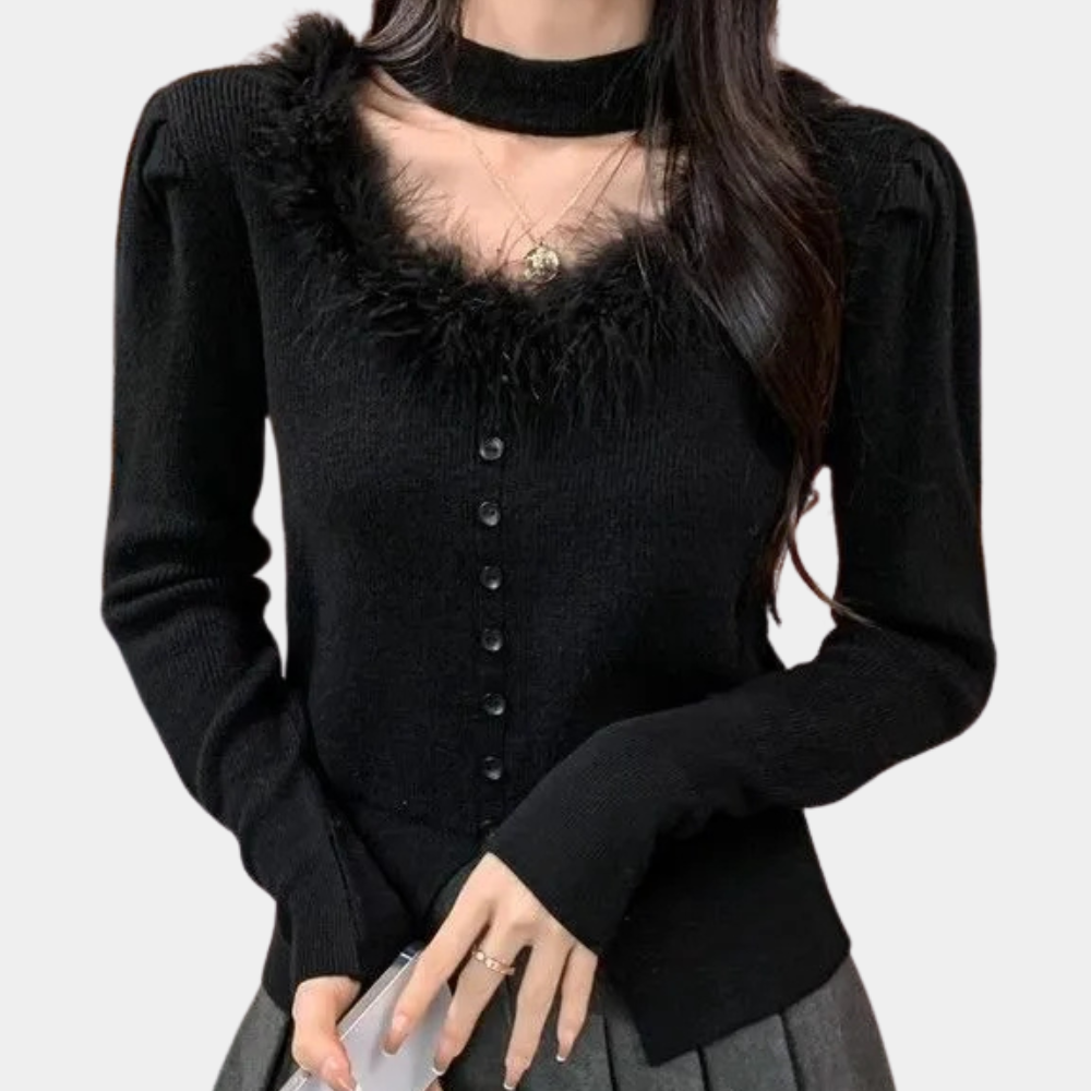 Mujer de Punto Suave Ajuste Comodo Diseño Versatil