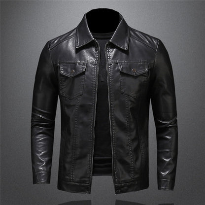 Chaqueta Hombre de Cuero Ajustada Clásica - Mavetta