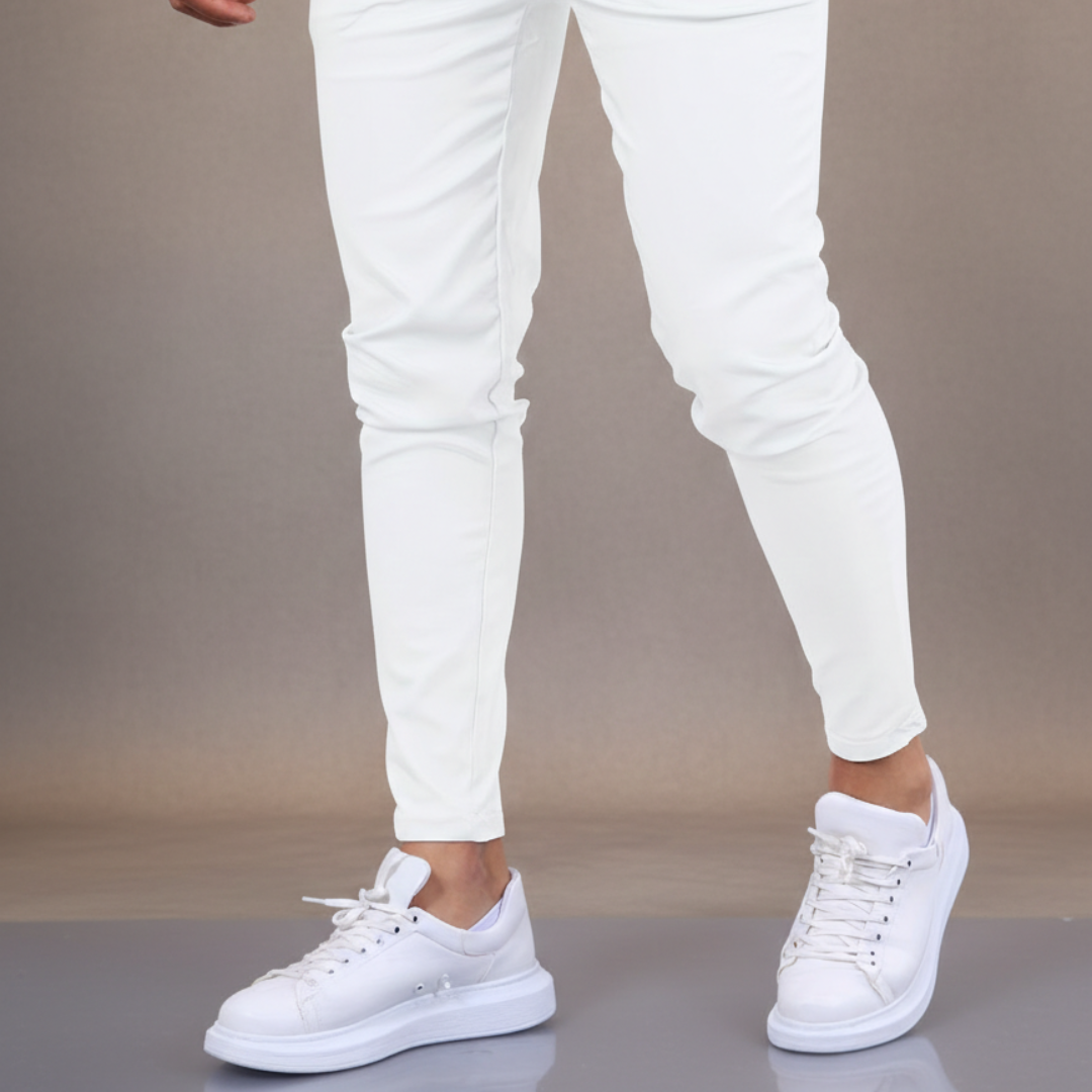 Pantalones Chinos Hombre Algodón Skinny Fit Tobillo Ajustado - Mavetta