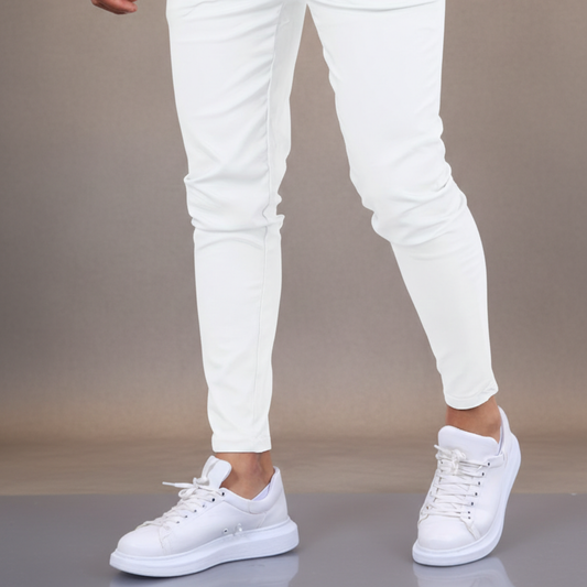 Pantalones Chinos Hombre Algodón Skinny Fit Tobillo Ajustado - Mavetta