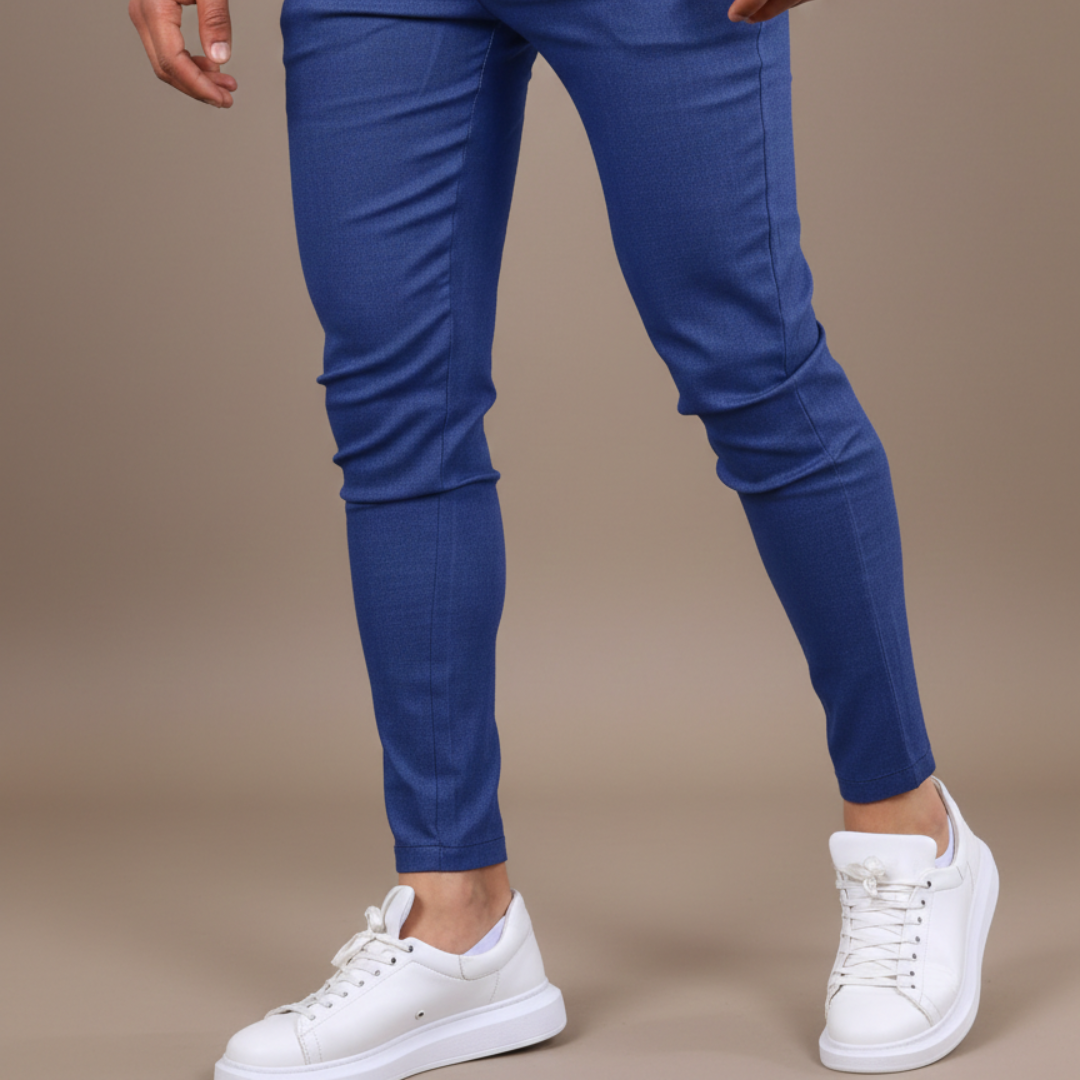 Pantalones Chinos Hombre Algodón Skinny Fit Tobillo Ajustado
