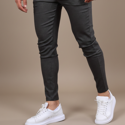 Pantalones Chinos Hombre Algodón Skinny Fit Tobillo Ajustado