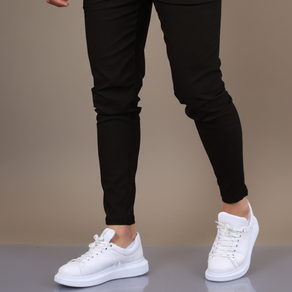 Pantalones Chinos Hombre Algodón Skinny Fit Tobillo Ajustado