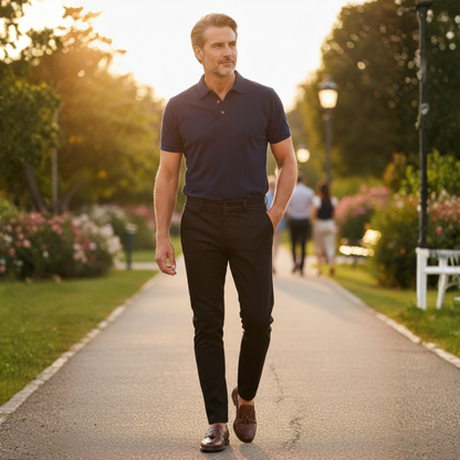 Pantalones Chinos Hombre Algodón Skinny Fit Tobillo Ajustado