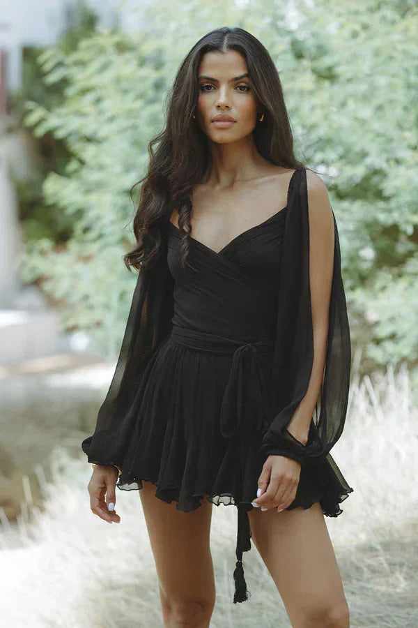 Vestido corto mujer de tejido ligero y diseño cómodo