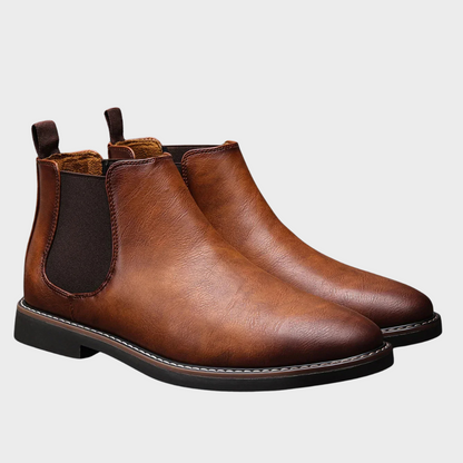 Botines Chelsea Hombre Cuero Sin Cordones Clásico Versátil