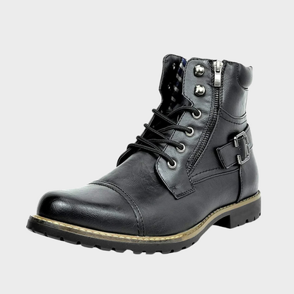 Botines hombre de cuero con cordones cómodos estilo urbano
