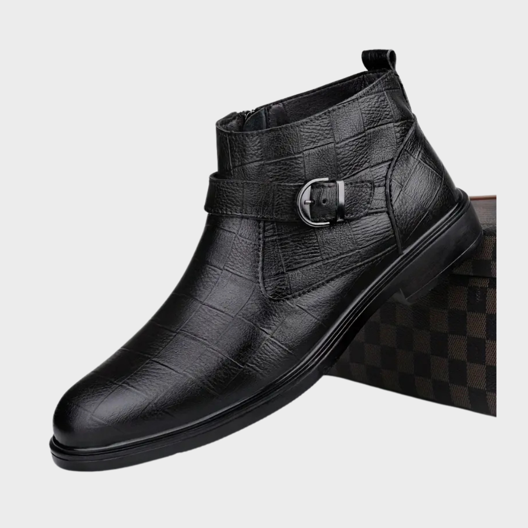 Botines hombre de cuero con cremallera estilo casual cómodos