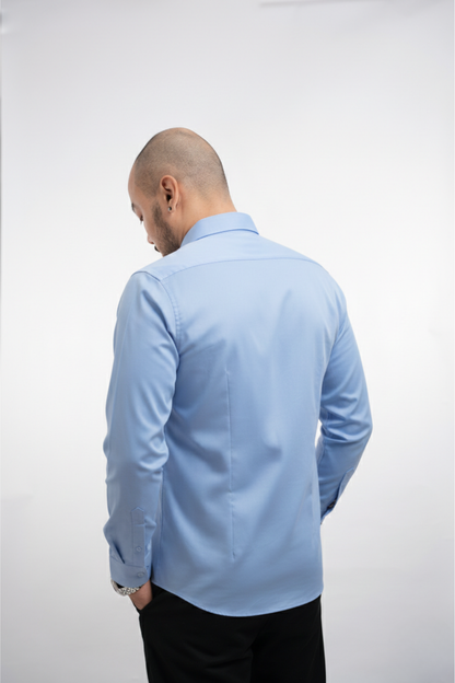 Camisa Hombre con Botones Tejido Antiarrugas
