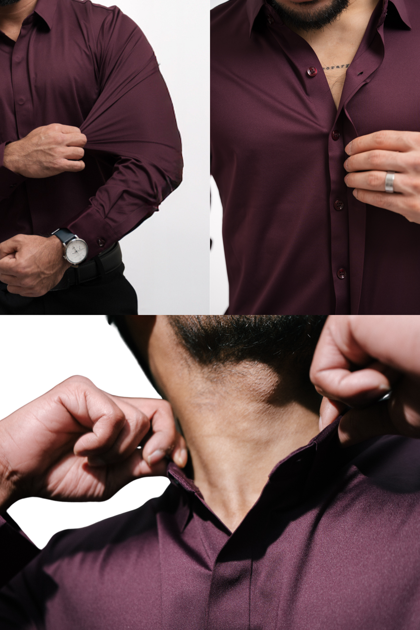Camisa Hombre con Botones Tejido Antiarrugas