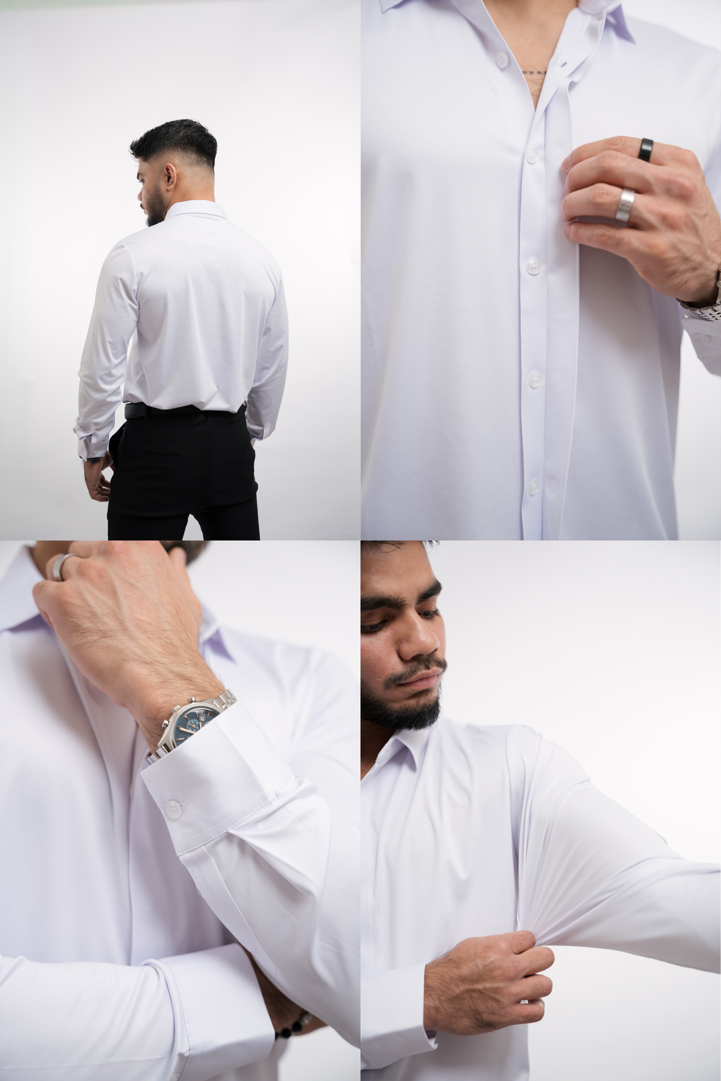 Camisa Hombre con Botones Tejido Antiarrugas