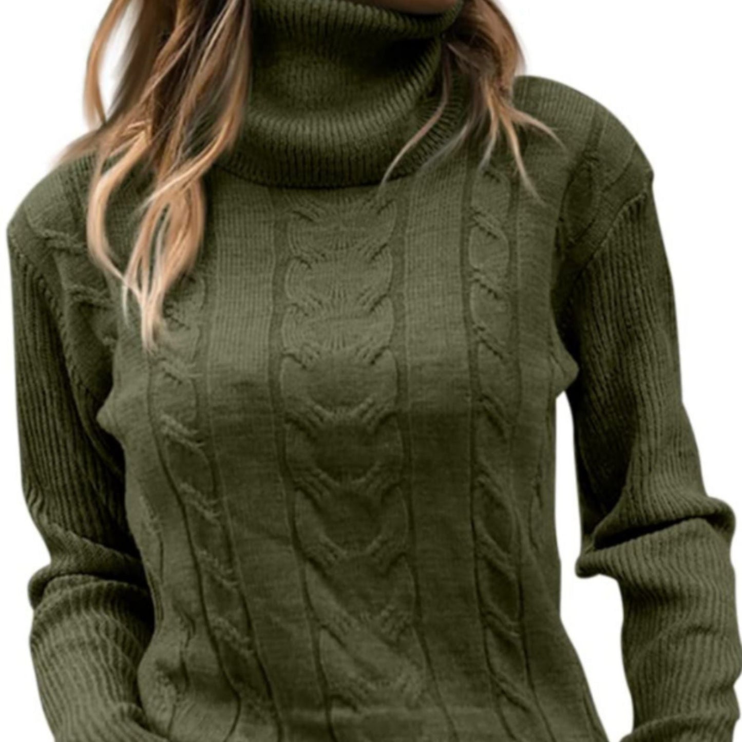 Suéter Mujer Cuello Alto Ajustado