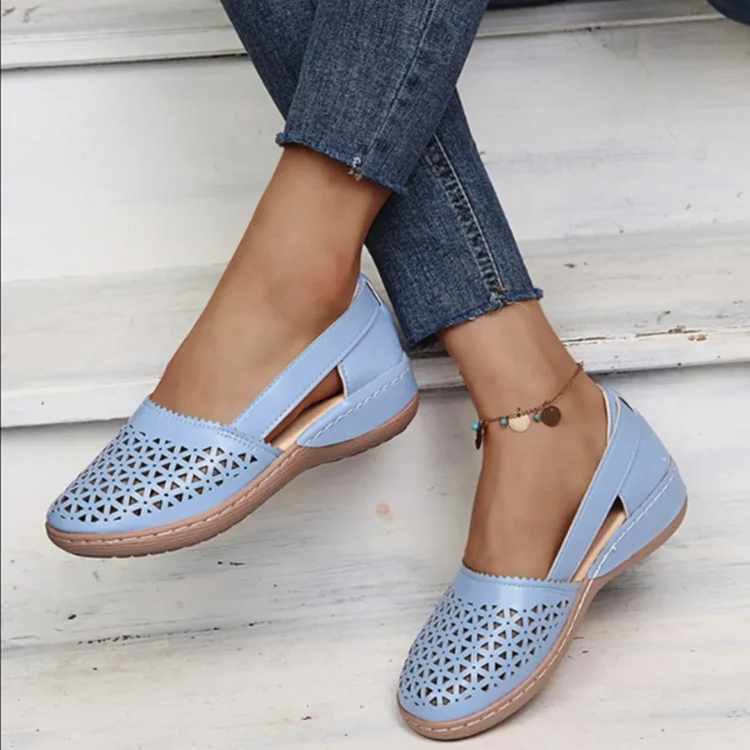 Zapatos Mujer Sin Cordones Diseño Troquelado Modernos