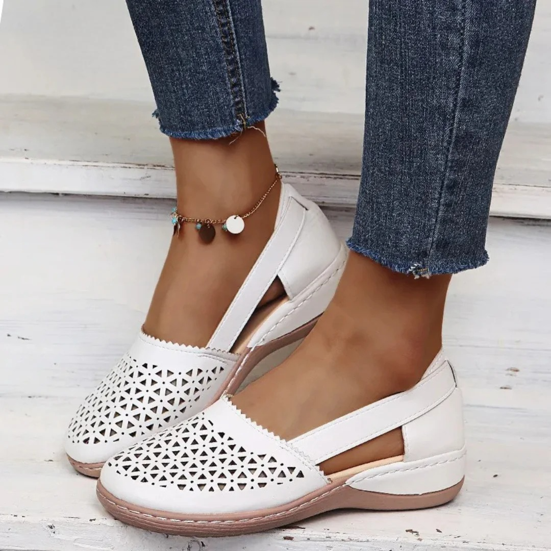 Zapatos Mujer Sin Cordones Diseño Troquelado Modernos