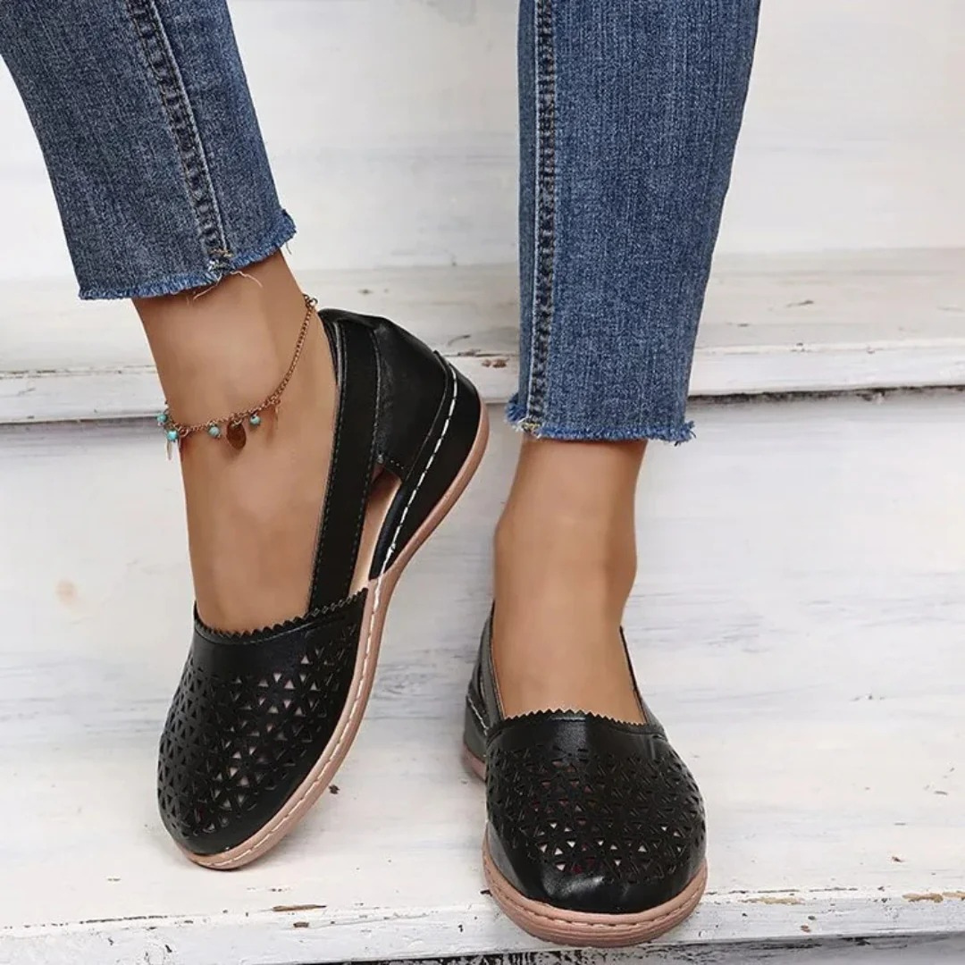 Zapatos Mujer Sin Cordones Diseño Troquelado Modernos