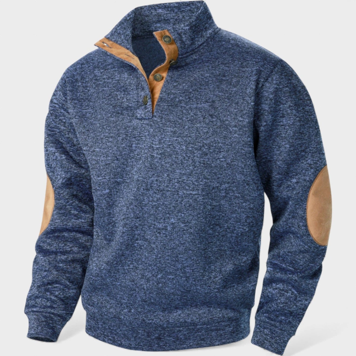 Jersey hombre cuello alto con botones estilo clásico cómodo - Mavetta