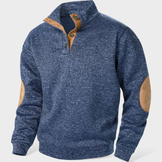 Jersey hombre cuello alto con botones estilo clásico cómodo - Mavetta