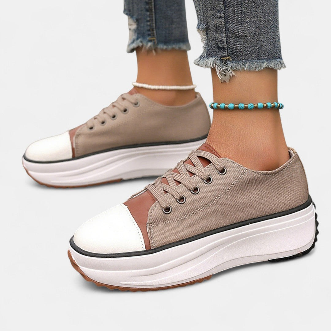 Zapatillas Mujer con Puntera Redonda y Suela Gruesa