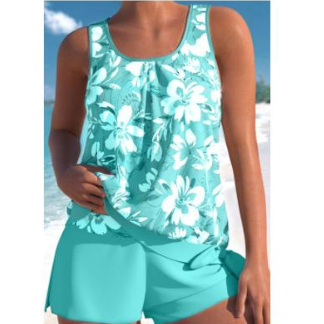 Conjunto Mujer Floral Sin Mangas y Shorts Veraniego - Mavetta