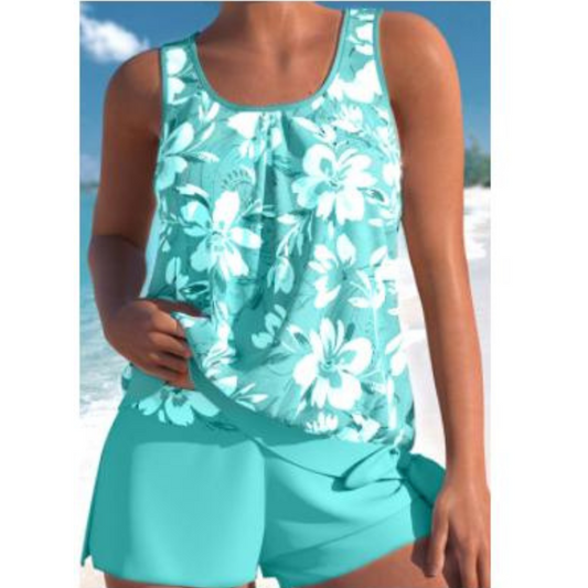 Conjunto Mujer Floral Sin Mangas y Shorts Veraniego - Mavetta