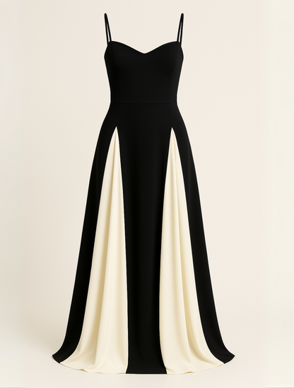 Vestido Maxi Mujer Escote Corazón Formal