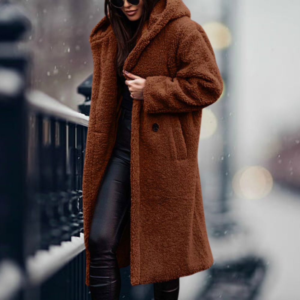 Abrigo Mujer Invierno Acolchado Cálido con Capucha