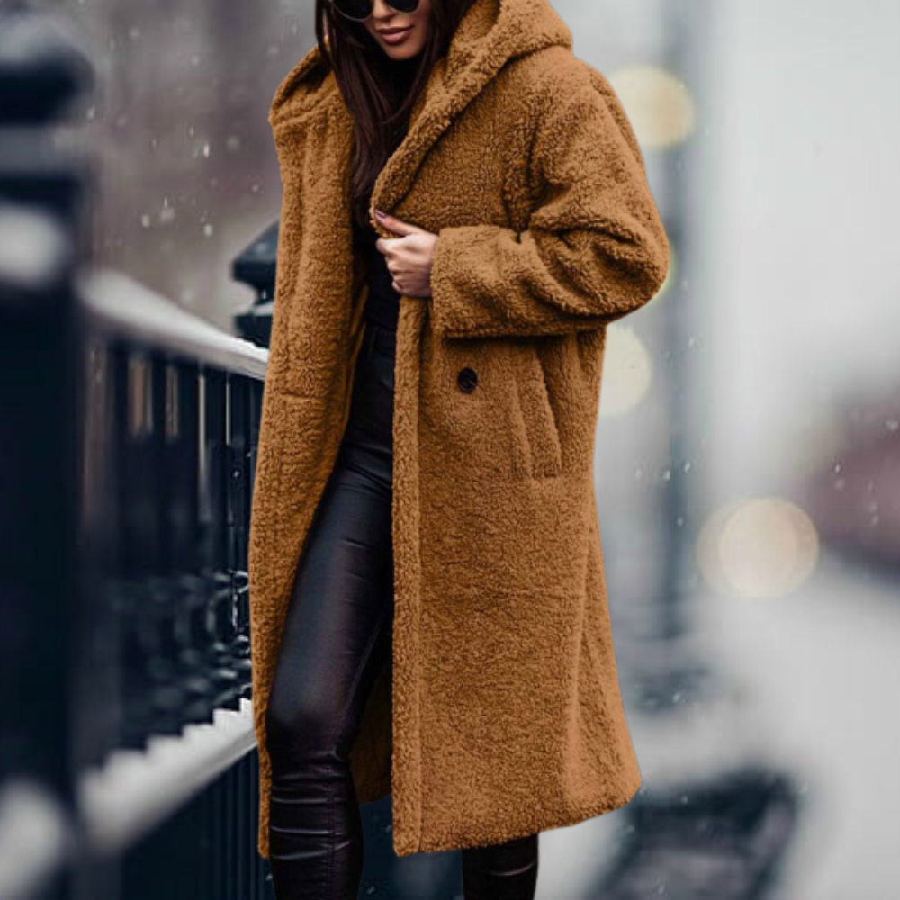 Abrigo Mujer Invierno Acolchado Cálido con Capucha