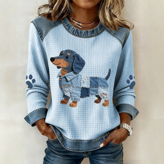 Sudadera mujer Algodón Estampado Patchwork Diseño Casual - Mavetta