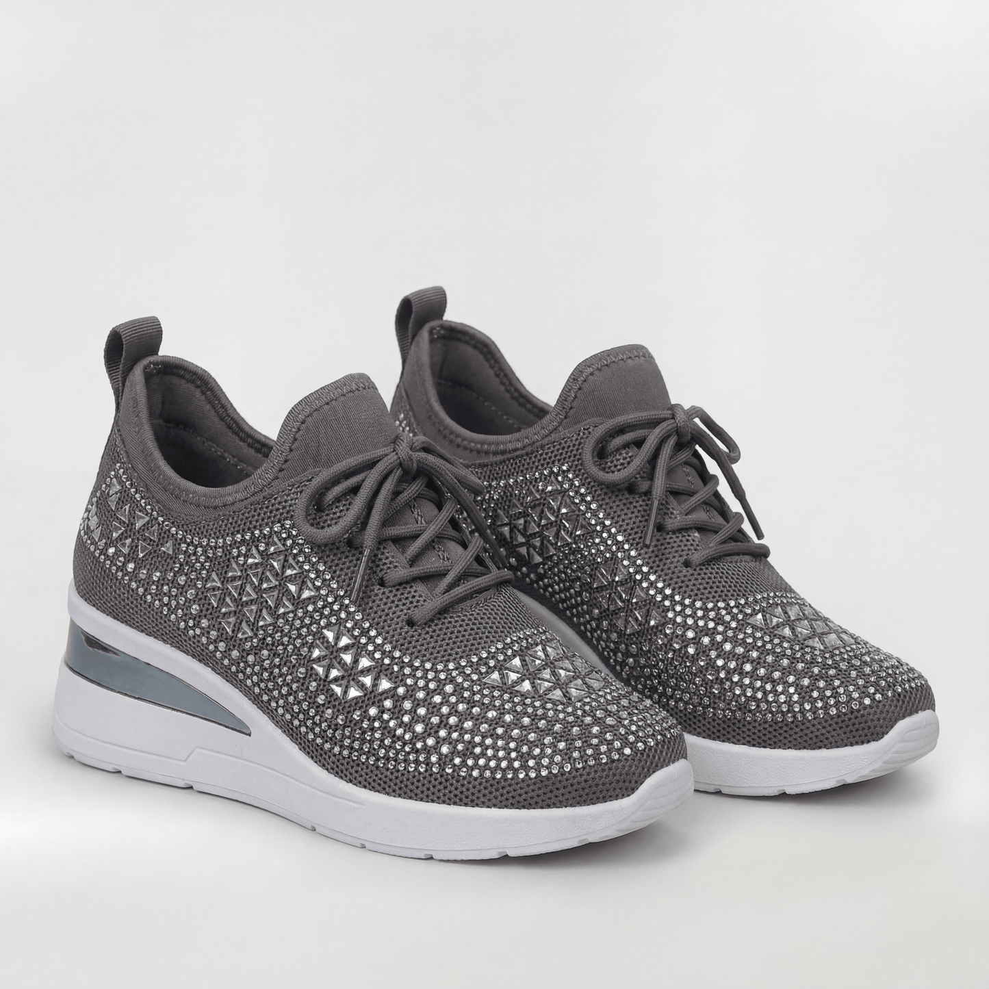 Zapatillas Mujer Deportivas Plataforma Cuña Brillantina
