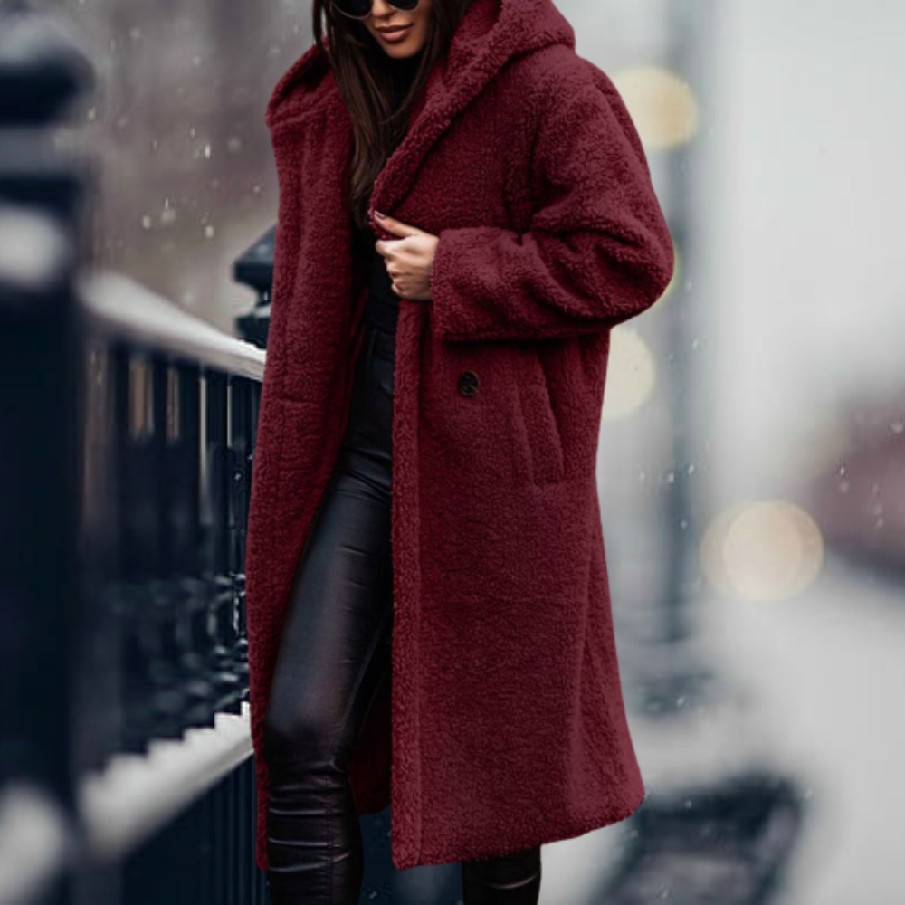 Abrigo Mujer Invierno Acolchado Cálido con Capucha