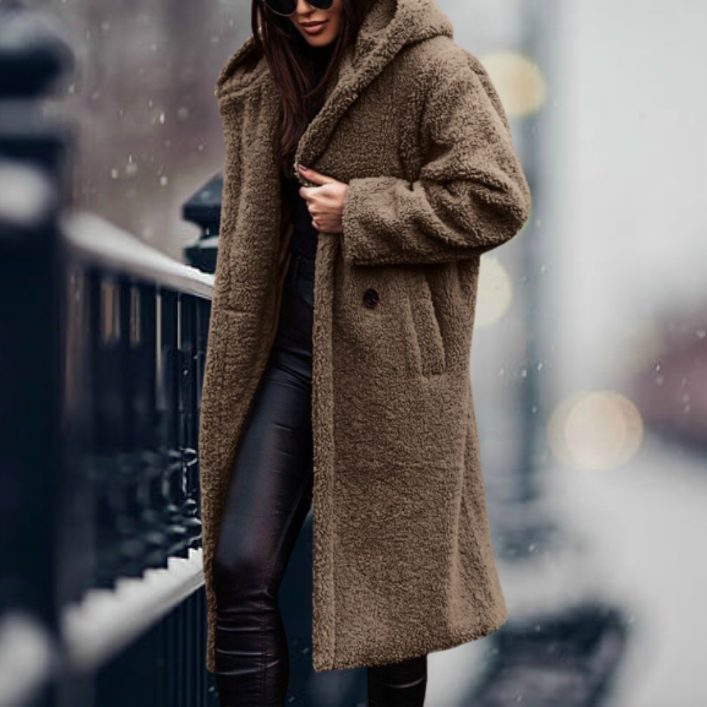 Abrigo Mujer Invierno Acolchado Cálido con Capucha